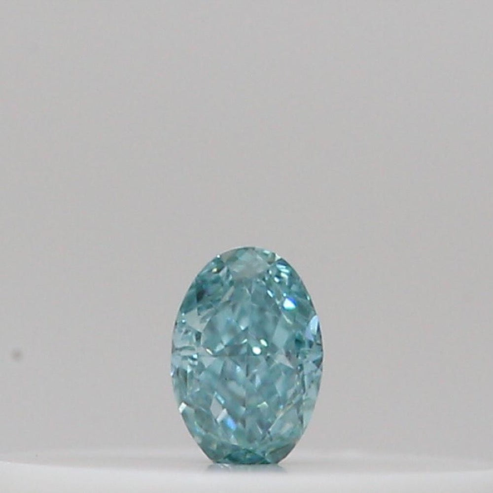 GIA 彩鑽 綠鑽 0.03ct Fancy Intense Blue-green