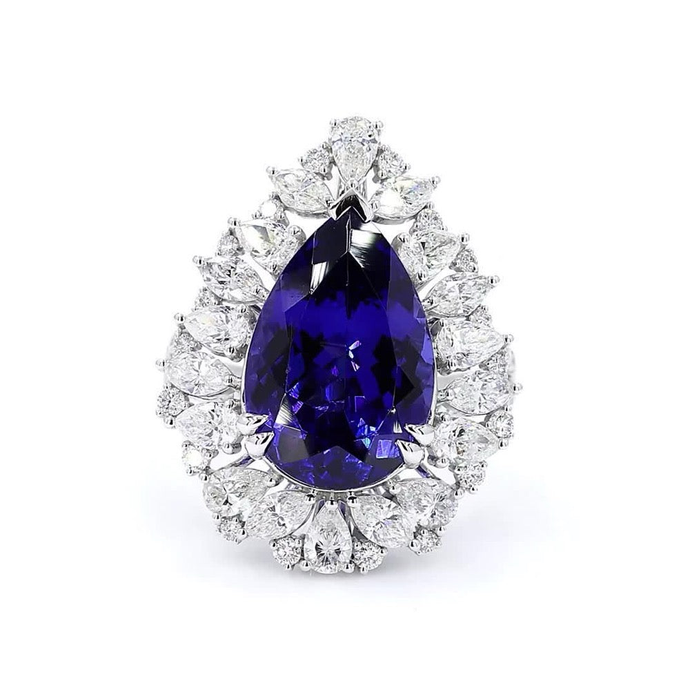 18K白金 7.57ct 寶石戒指