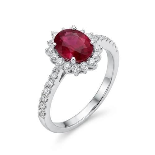 18K White Gold 2.09ct Ruby Ring