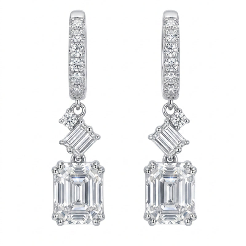 18K白金 1.08ct 鑽石耳環
