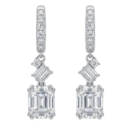 18K White Gold 1.08ct Diamond Earrings