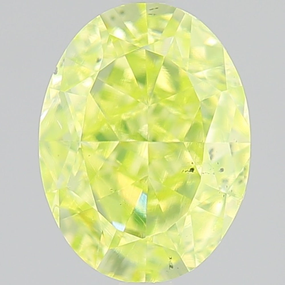 GIA 彩鑽 綠鑽 3.11ct Fancy Intense Yellow-green
