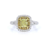 18K White Gold 1ct Fancy Colour Diamond Ring