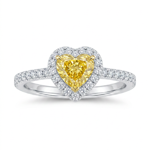 18K White Gold 0.74ct Fancy Colour Diamond Ring