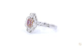 18K白金 0.26ct Fancy Intense Pink 粉紅鑽戒指