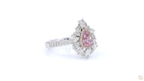 18K白金 0.51ct Fancy Light Purplish Pink 粉紅鑽戒指
