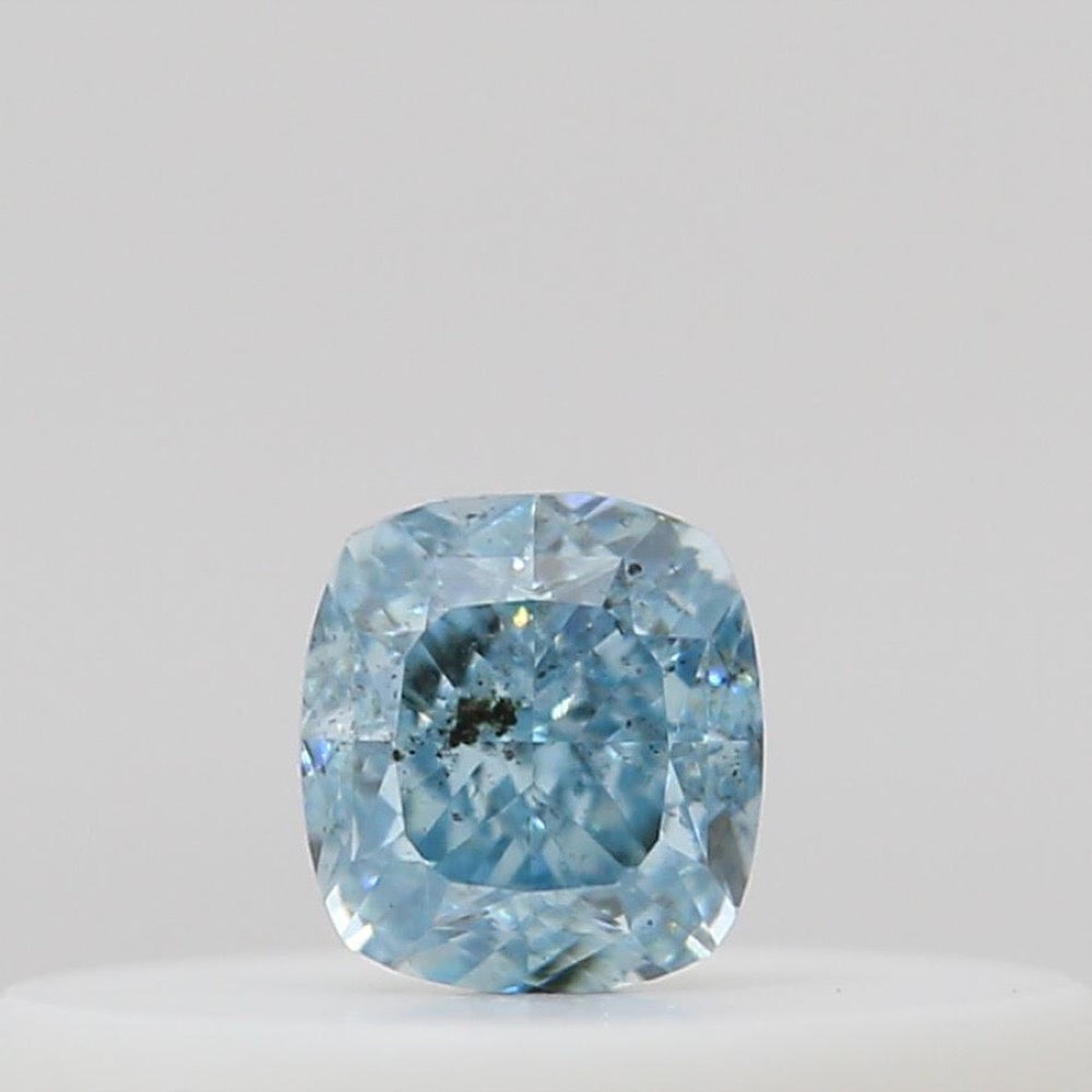 GIA 彩鑽 藍鑽 0.1ct Fancy Intense Green-blue