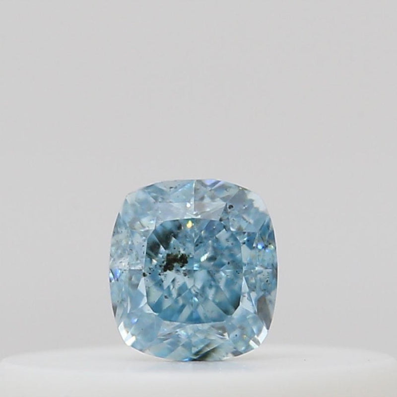 GIA 彩鑽 藍鑽 0.1ct Fancy Intense Green-blue