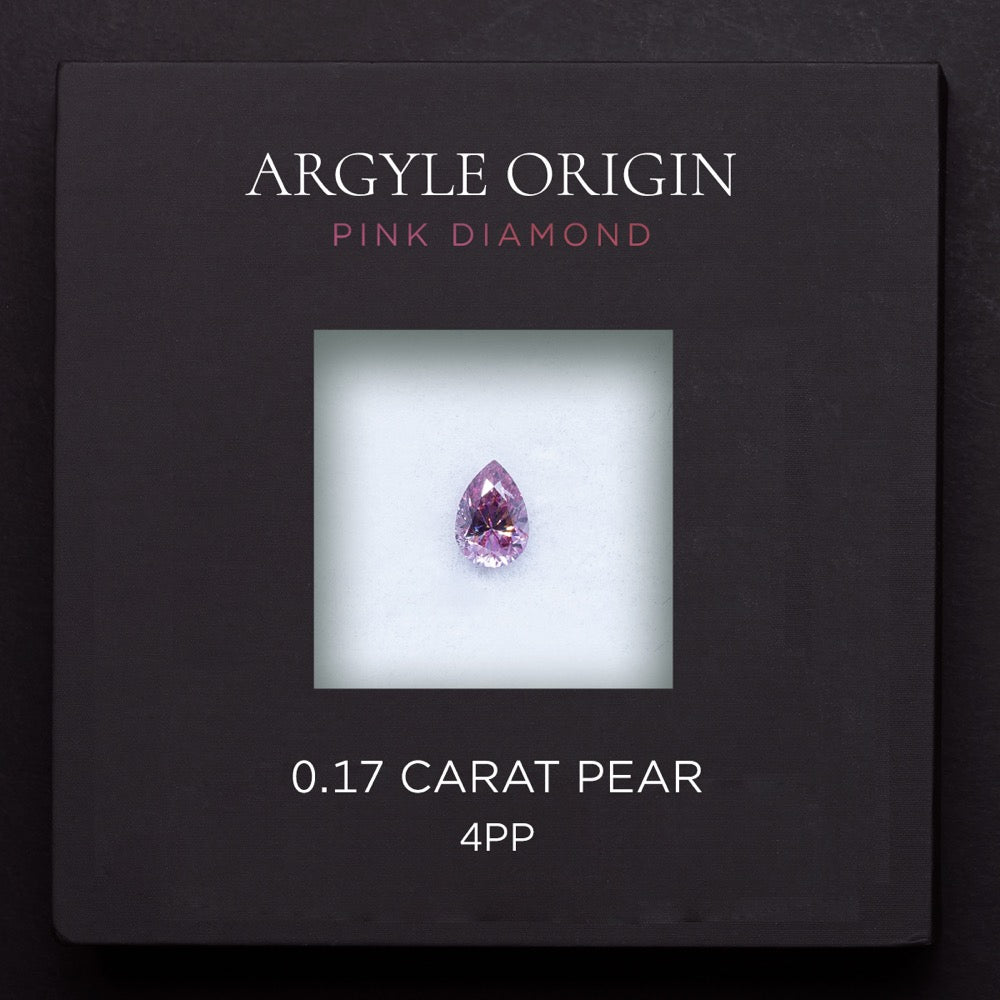 0.17ct 4PP 梨形 Argyle 粉紅鑽