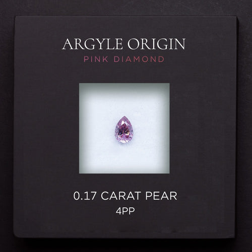 0.17ct 4PP 梨形 Argyle 粉紅鑽