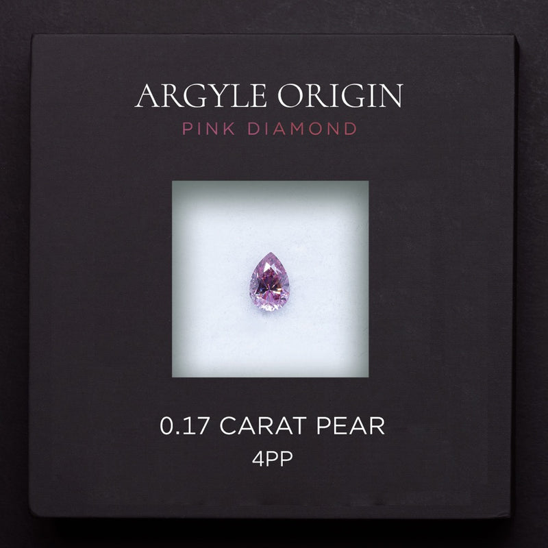 0.17ct 4PP 梨形 Argyle 粉紅鑽