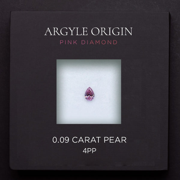 0.09ct 4PP 梨形 Argyle 粉紅鑽