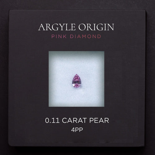 0.11ct 4PP 梨形 Argyle 粉紅鑽