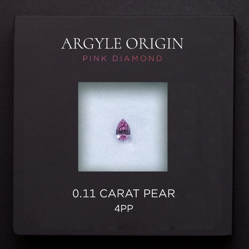 0.11ct 4PP 梨形 Argyle 粉紅鑽