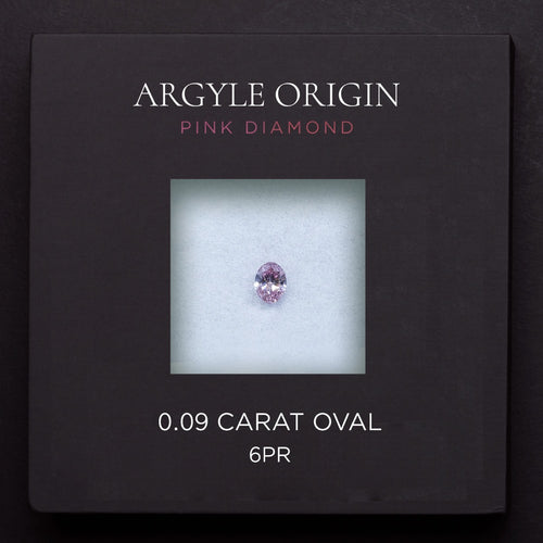 0.09ct 6PR 橢圓形 Argyle 粉紅鑽