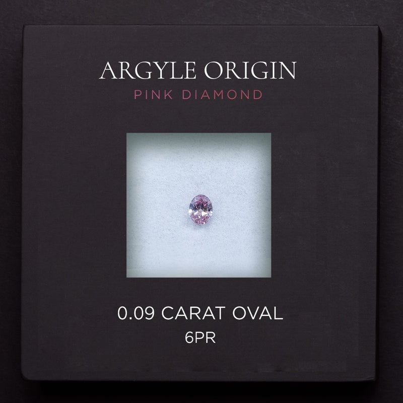 0.09ct 6PR 橢圓形 Argyle 粉紅鑽