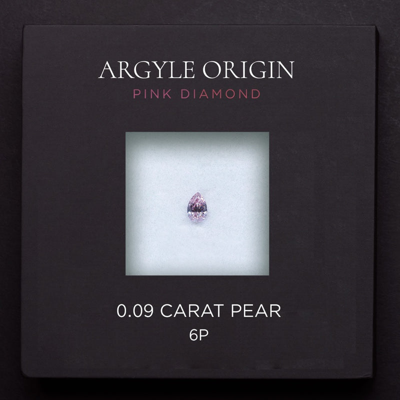 0.09ct 6P 梨形 Argyle 粉紅鑽