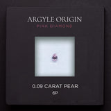 0.09ct 6P 梨形 Argyle 粉紅鑽