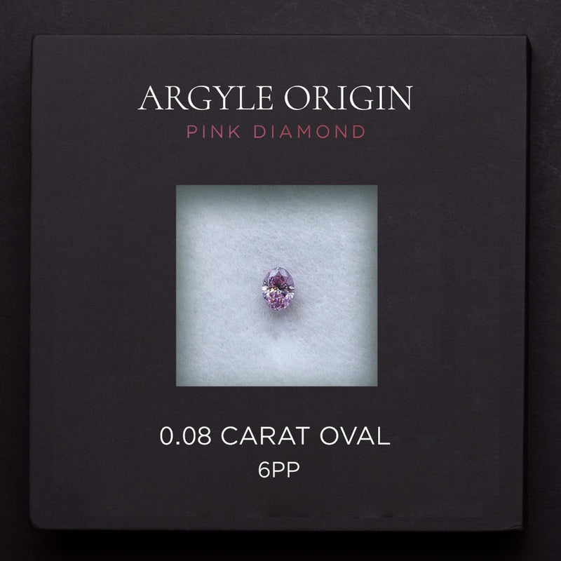 0.08ct 6PP 橢圓形 Argyle 粉紅鑽