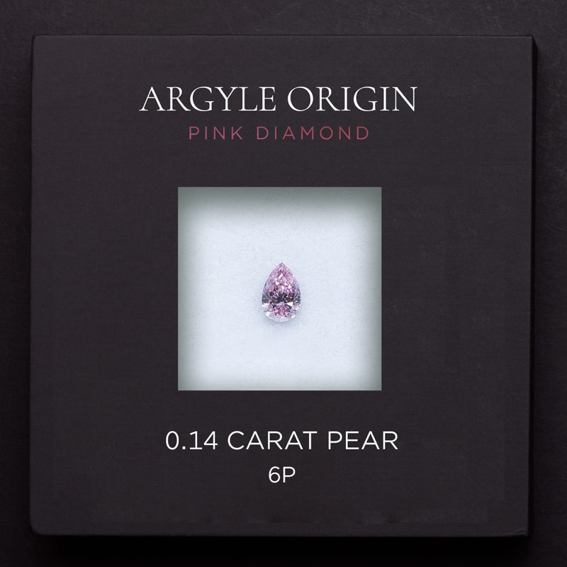 0.14ct 6P 梨形 Argyle 粉紅鑽
