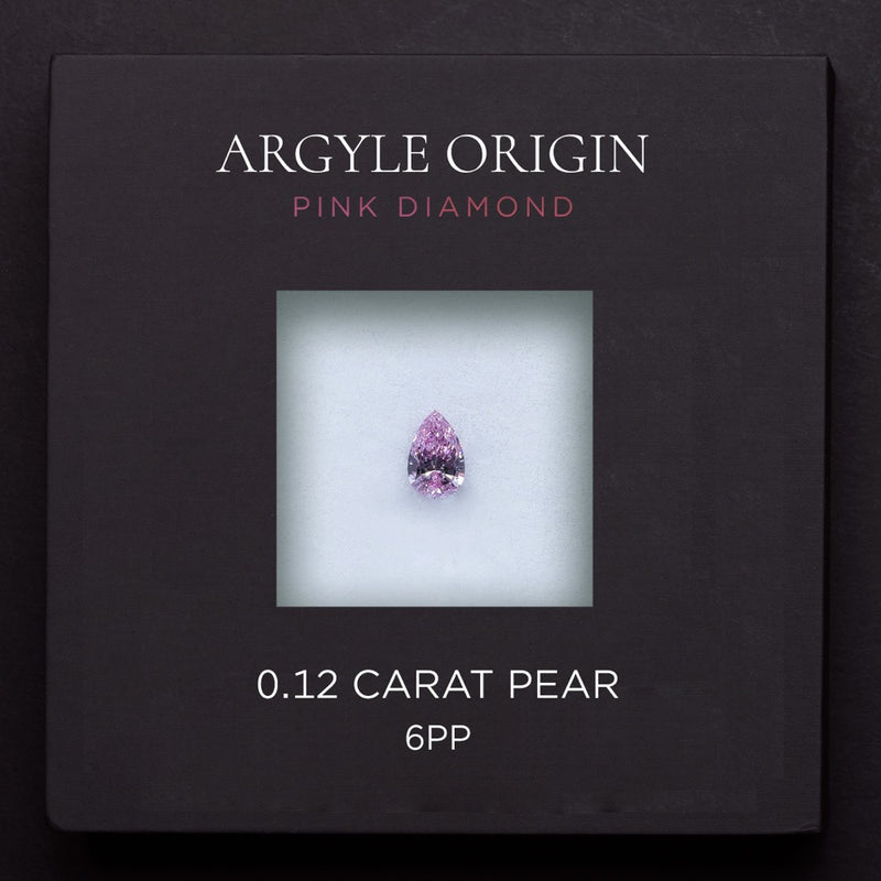 0.12ct 6PP 梨形 Argyle 粉紅鑽