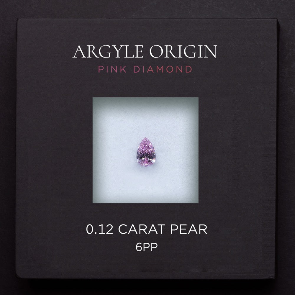 0.12ct 6PP 梨形 Argyle 粉紅鑽