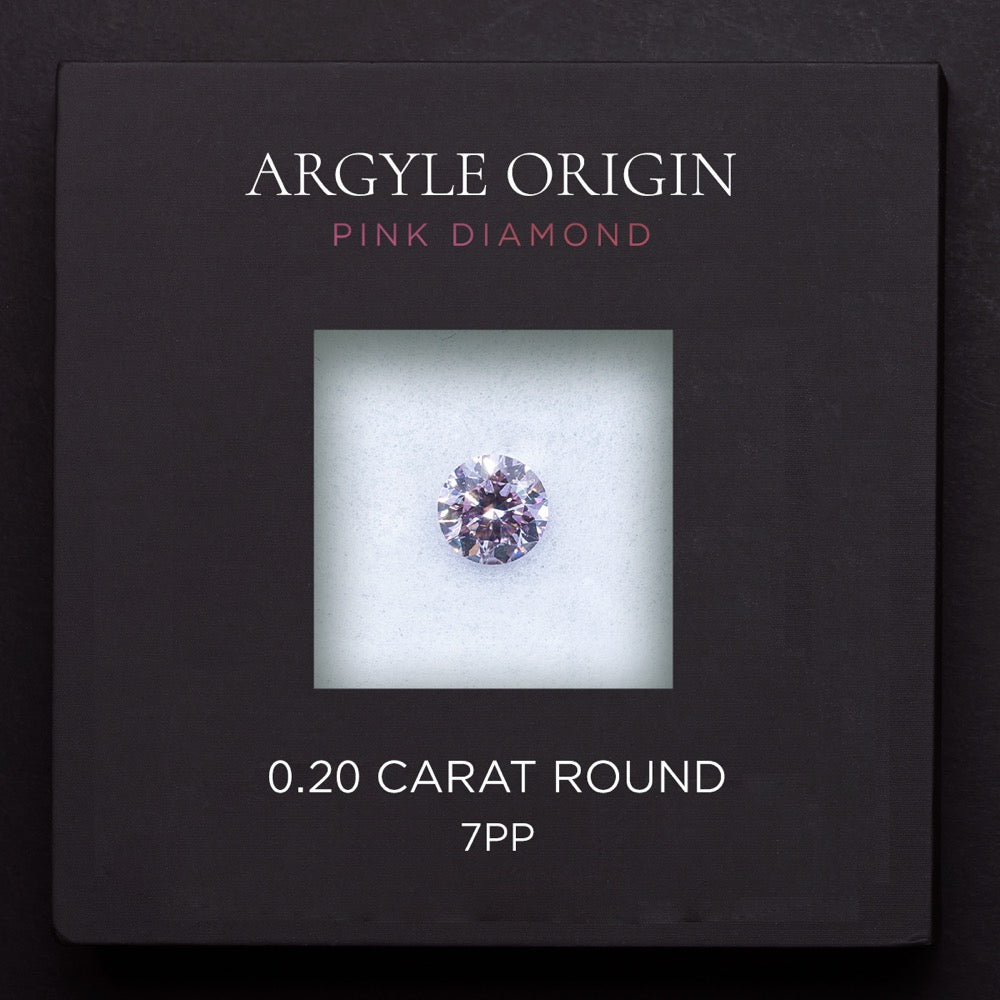 0.20ct 7PP 圓形 Argyle 粉紅鑽