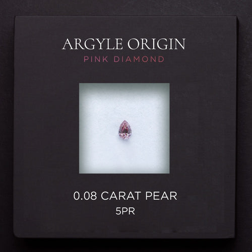 0.08ct 5PR 梨形 Argyle 粉紅鑽