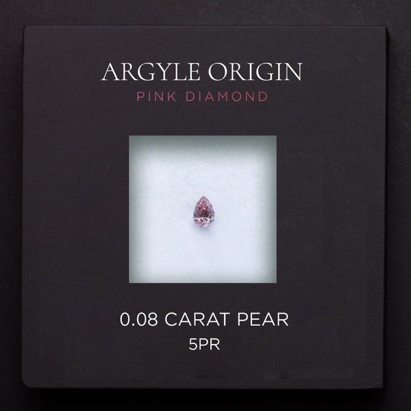 0.08ct 5PR 梨形 Argyle 粉紅鑽