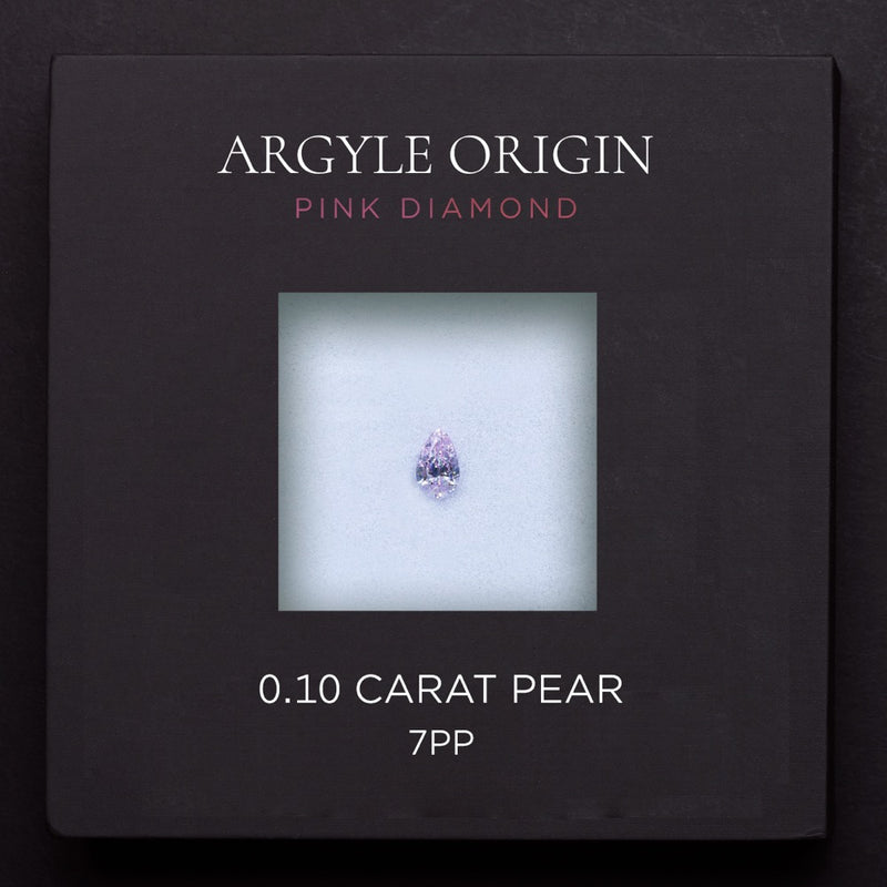 0.10ct 7PP 梨形 Argyle 粉紅鑽