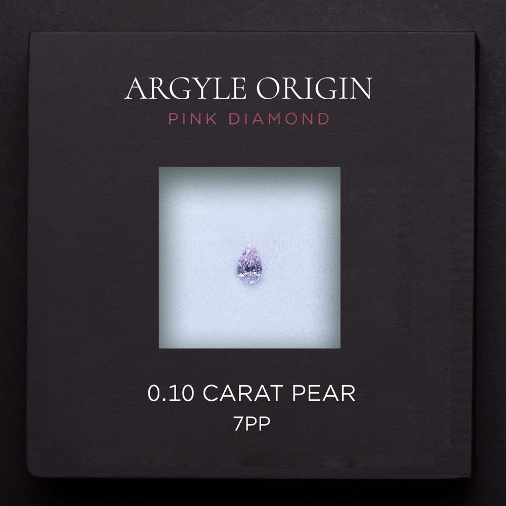 0.10ct 7PP 梨形 Argyle 粉紅鑽