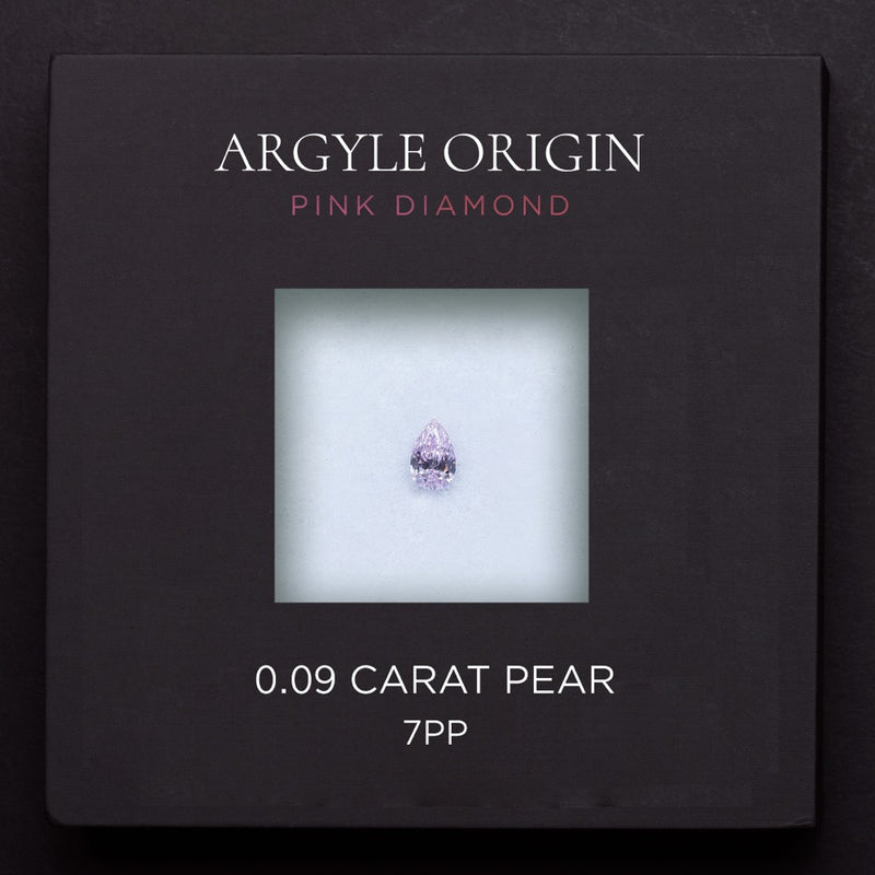 0.09ct 7PP 梨形 Argyle 粉紅鑽