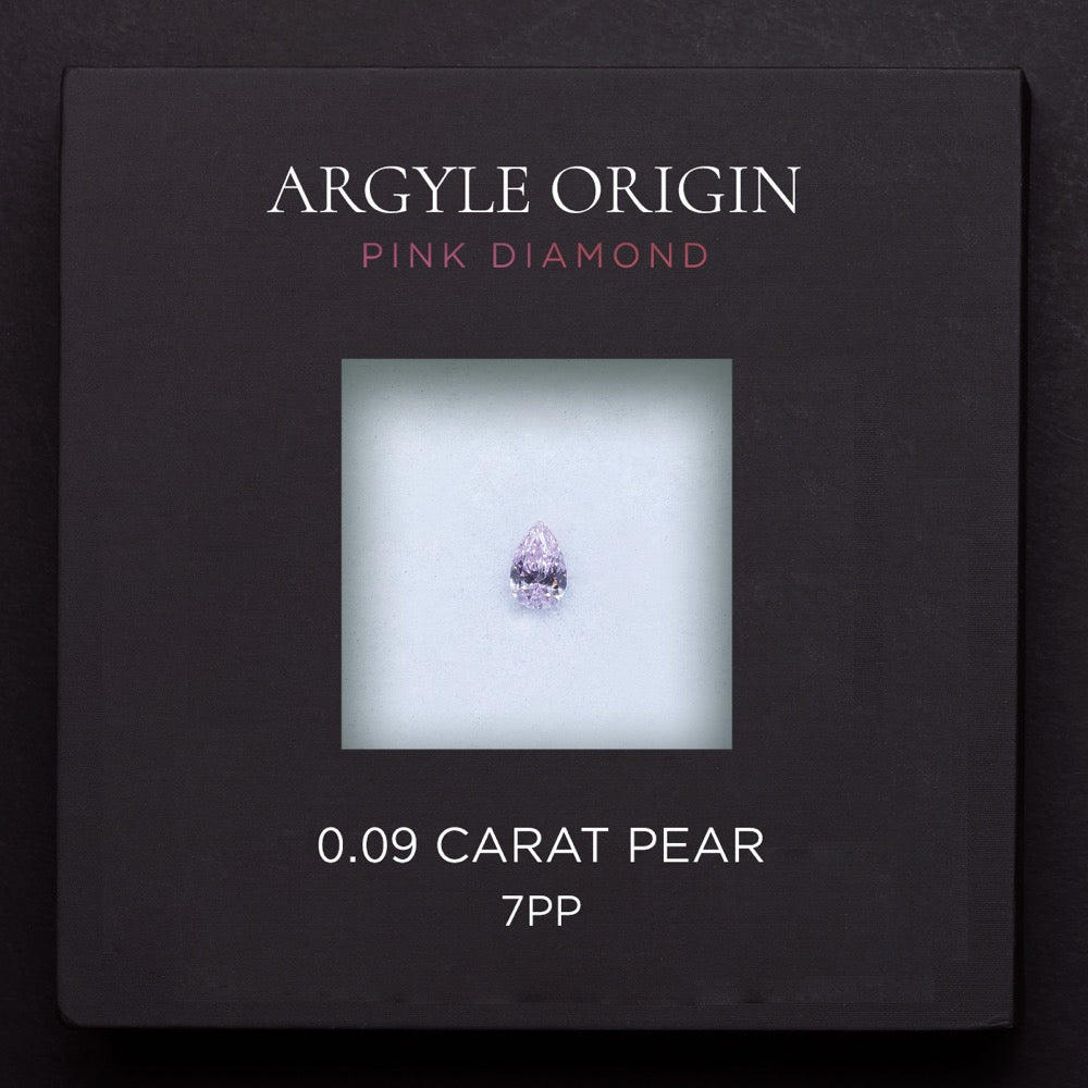 0.09ct 7PP 梨形 Argyle 粉紅鑽