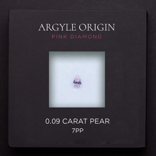 0.09ct 7PP 梨形 Argyle 粉紅鑽