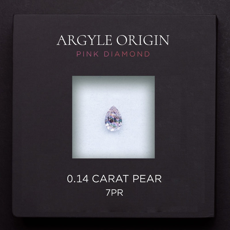 0.14ct 7PR 梨形 Argyle 粉紅鑽