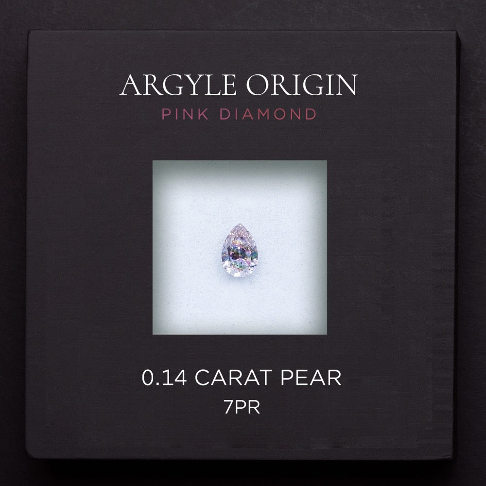 0.14ct 7PR 梨形 Argyle 粉紅鑽