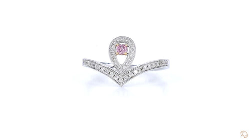 18K White Gold 0.05ct Pink Diamond Ring