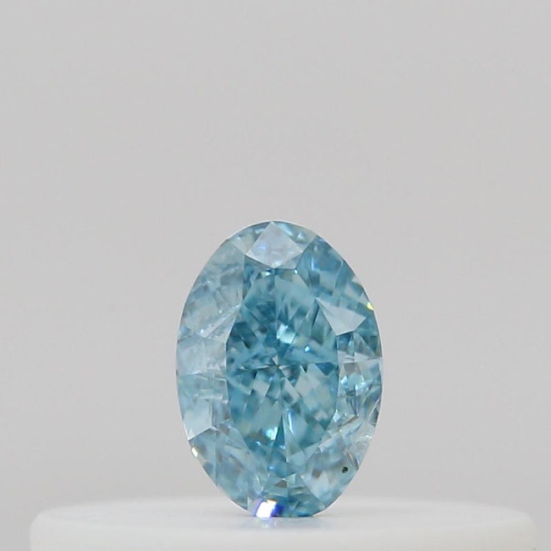 GIA 彩鑽 藍鑽 0.1ct Fancy Vivid Green-blue