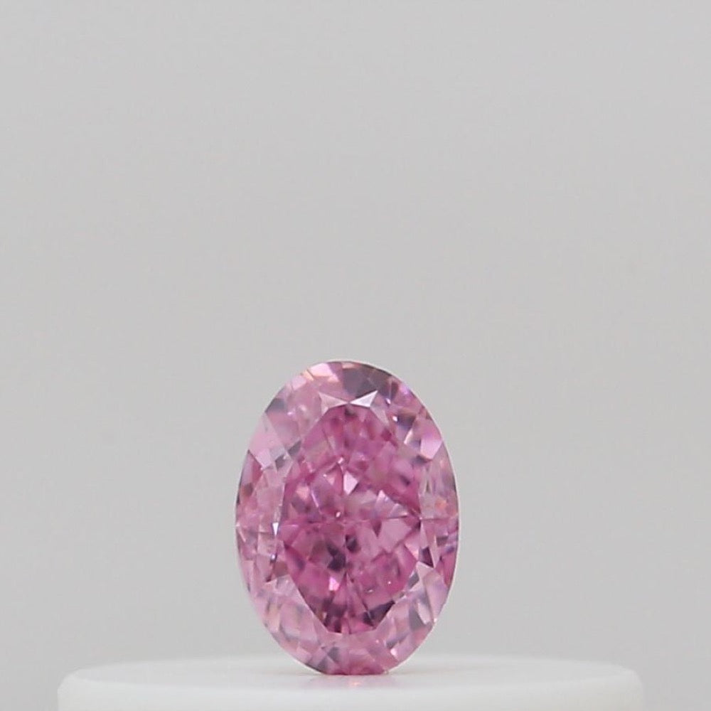 GIA 彩鑽 粉紅鑽 0.1ct Fancy Intense Purplish Pink