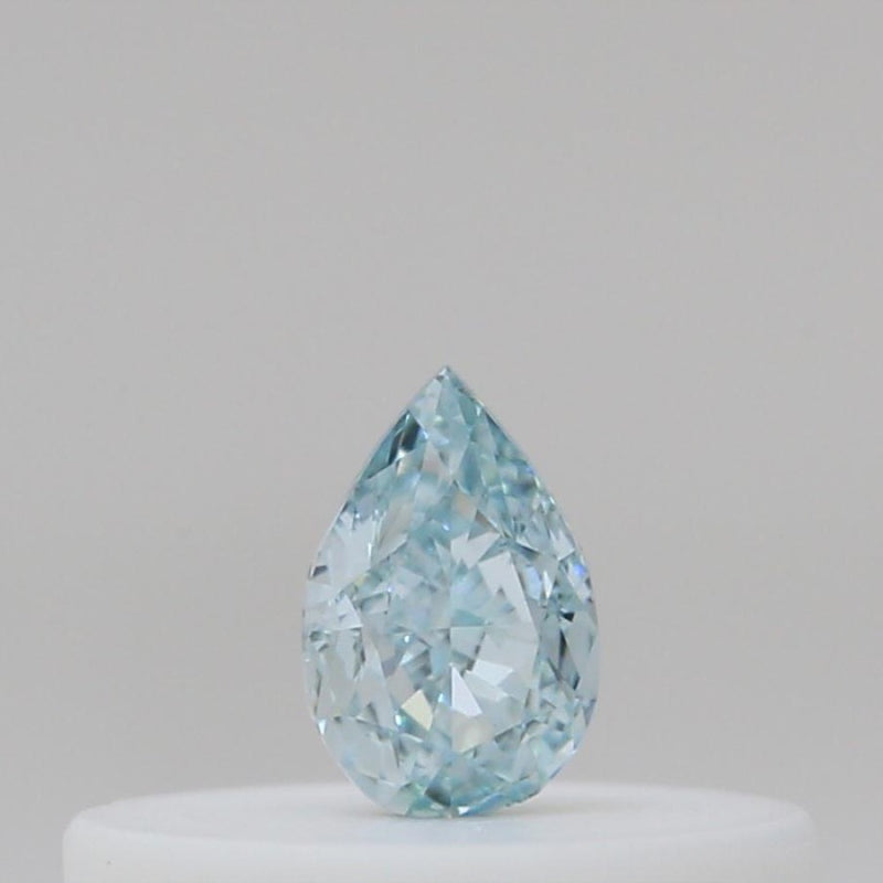 GIA 彩鑽 綠鑽 0.11ct Fancy Intense Blue-green