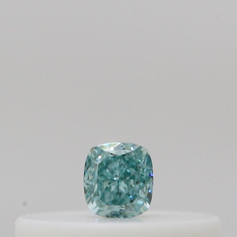 GIA 彩鑽 綠鑽 0.06ct Fancy Intense Bluish Green