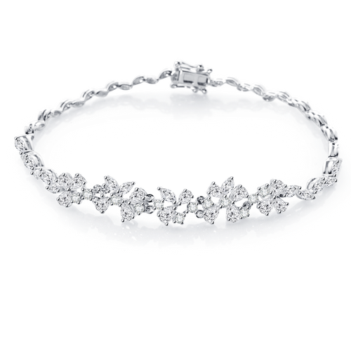 18K White Gold 0.21ct Diamond Bracelet