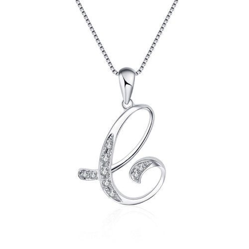 18K White Gold 0.09ct Diamond Pendant