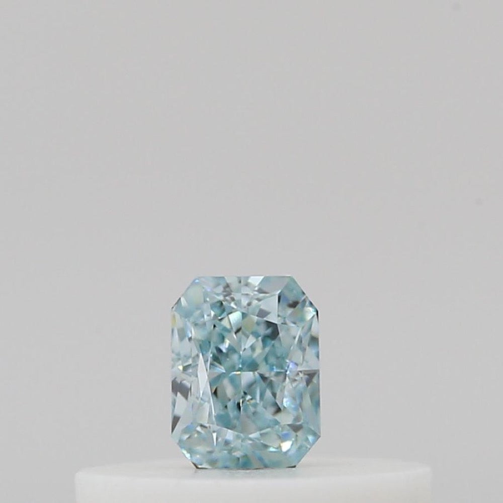 GIA 彩鑽 綠鑽 0.16ct Fancy Intense Blue-green