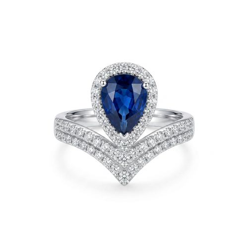 18K White Gold 1.29ct Sapphire Ring