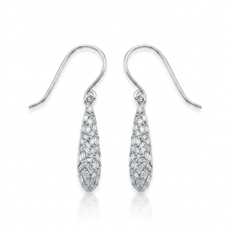 18K White Gold 0.15ct Diamond Earrings