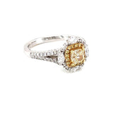 18K White Gold 0.60ct Fancy Colour Diamond Ring