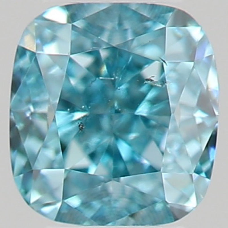 GIA 彩鑽 藍鑽 0.16ct Fancy Vivid Green-blue
