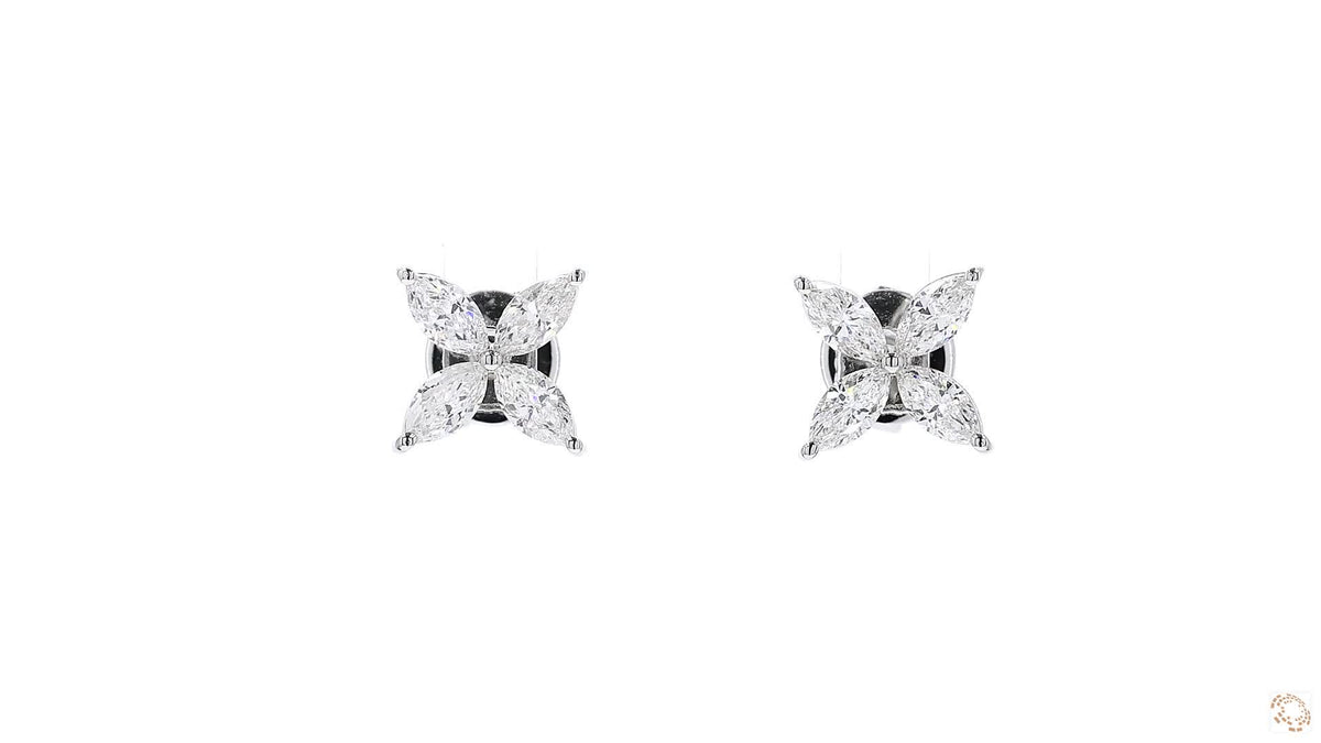 18K白金 0.40ct 鑽石耳環
