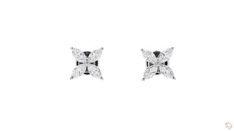 18K白金 0.40ct 鑽石耳環